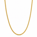 18K Solid Gold Franco Chain Necklace 2.3 mm