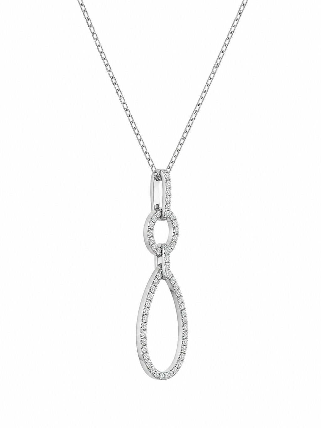 Diamond Drop Pendant Necklace