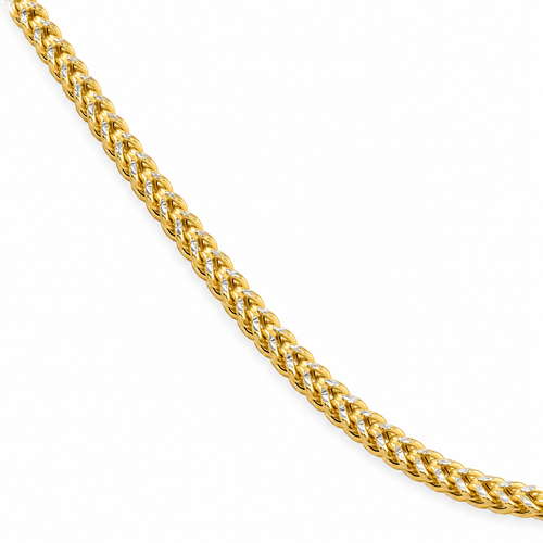 14K Gold Diamond Cut Franco Chain Necklace