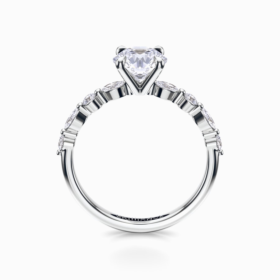 Versailles Diamond Engagement Ring in White Gold