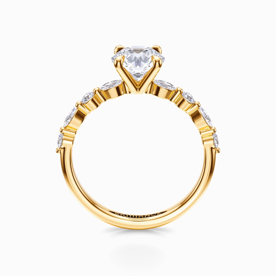 Versailles Diamond Engagement Ring in Yellow Gold
