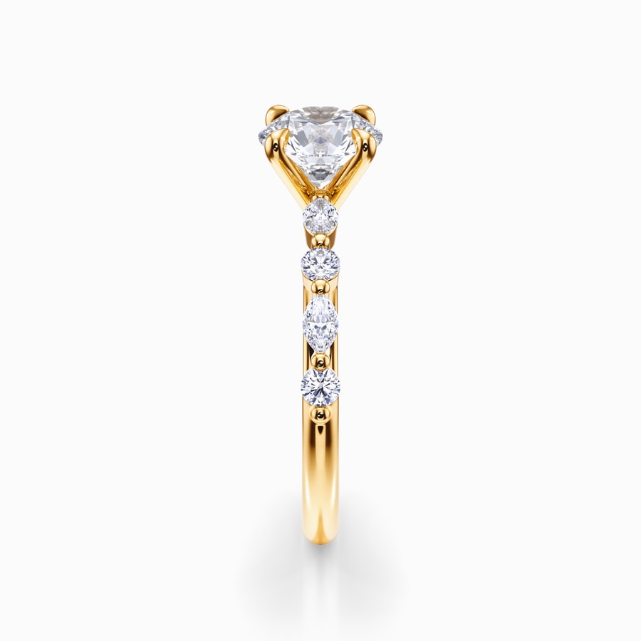 Versailles Diamond Engagement Ring in Yellow Gold