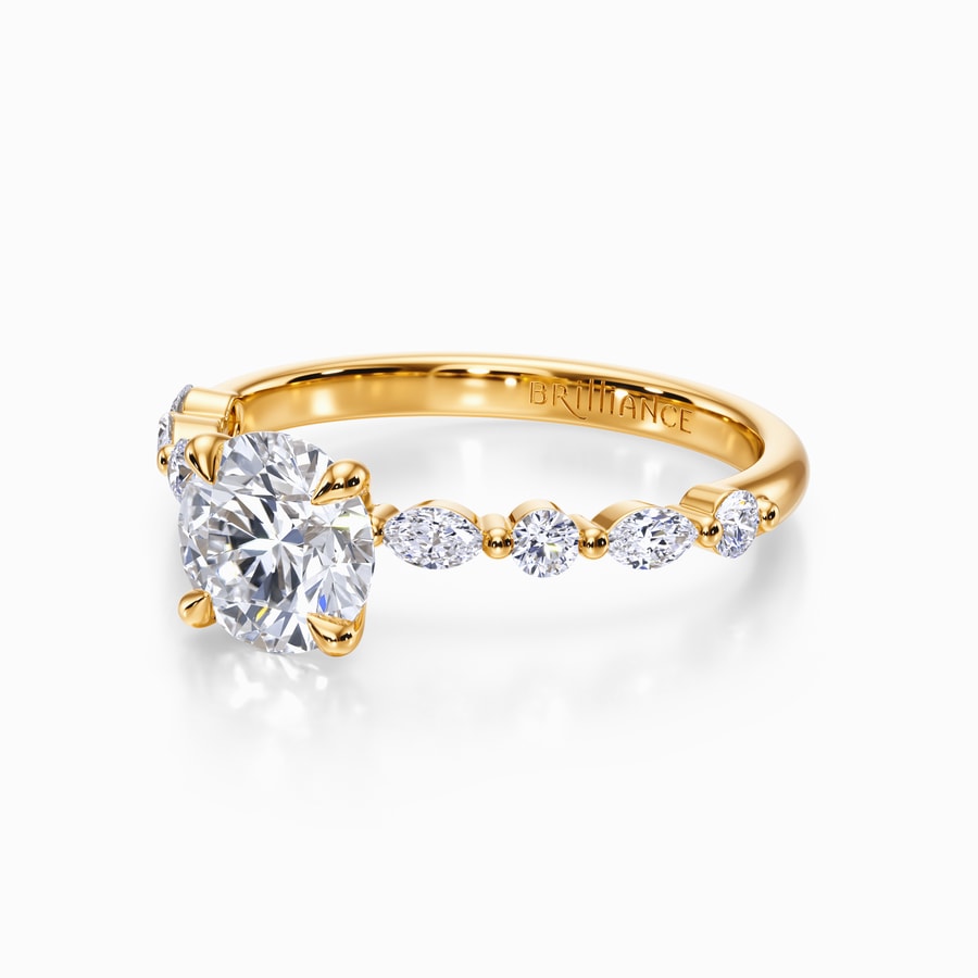 Versailles Diamond Engagement Ring in Yellow Gold