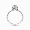 Royal Twist Solitaire Ring in White Gold