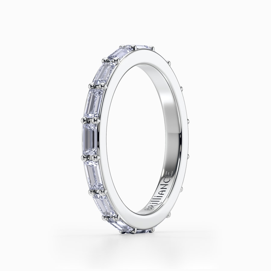 Eternity Baguette Diamond Wedding Ring In Platinum