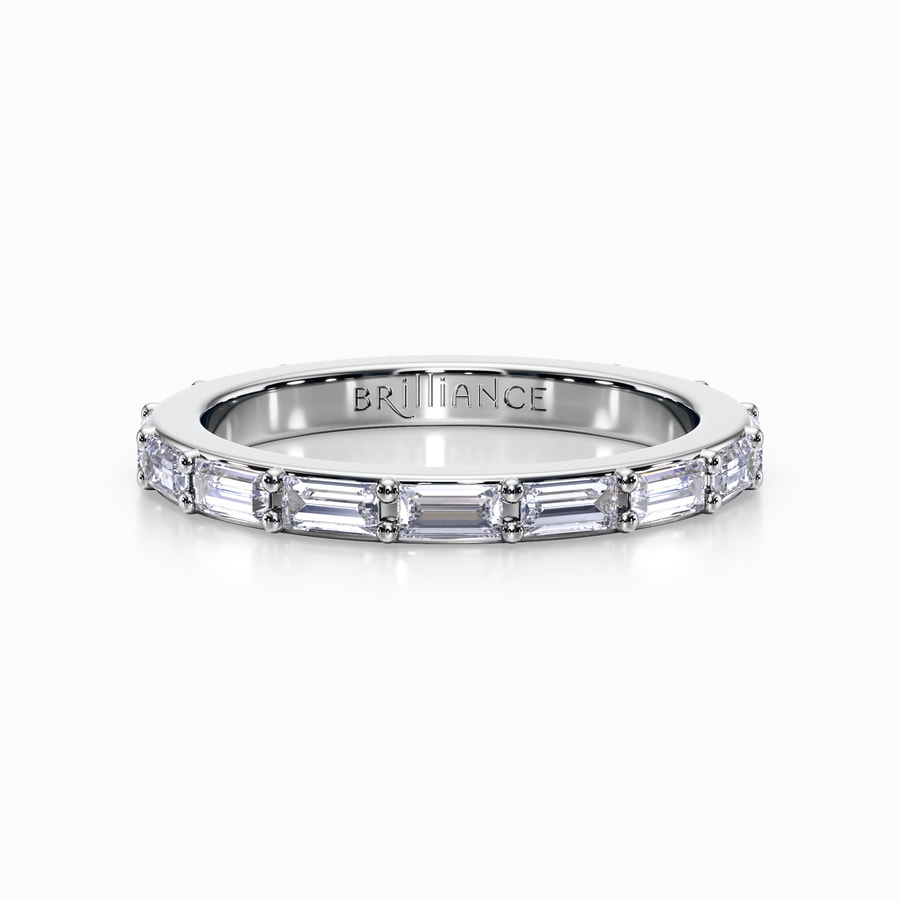 Eternity Baguette Diamond Wedding Ring In Platinum