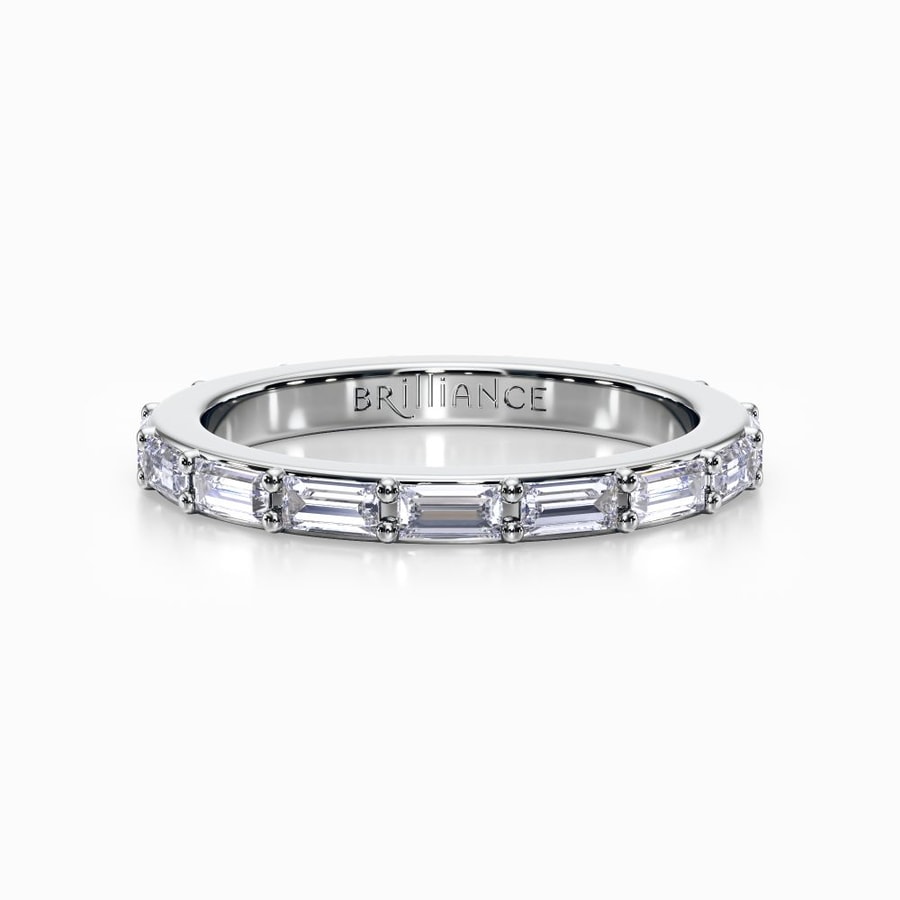 Eternity Baguette Diamond Wedding Ring In Platinum
