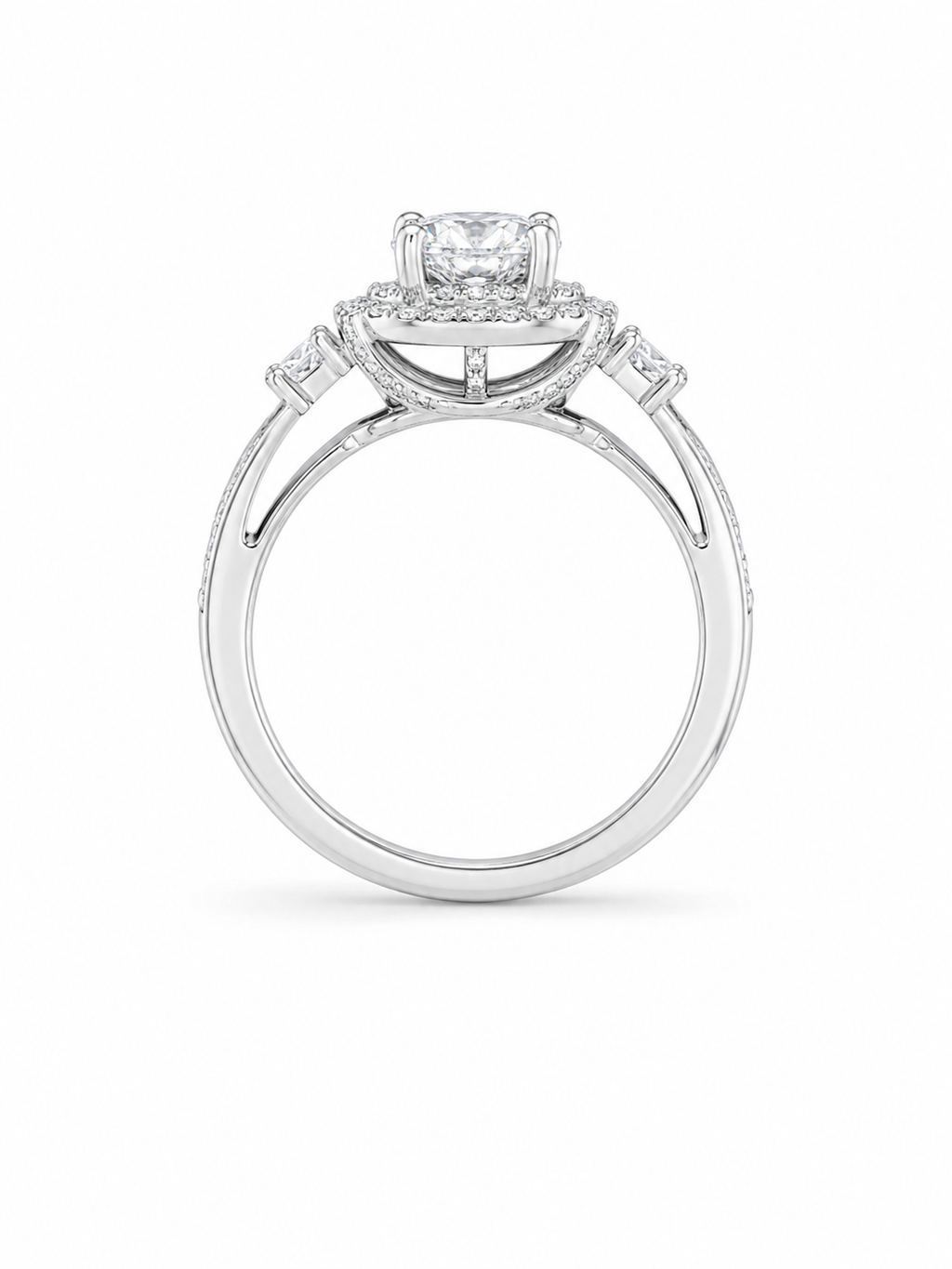 Diamond Halo Engagement Ring