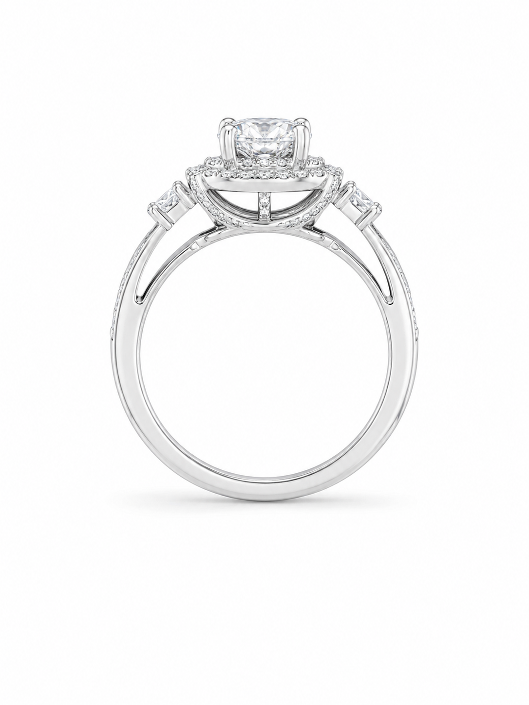 Diamond Halo Engagement Ring