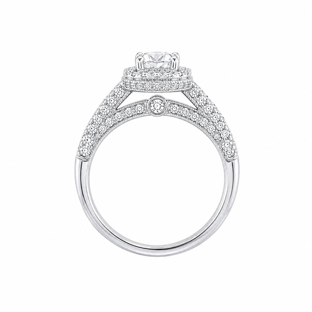 Diamond Halo Engagement Ring