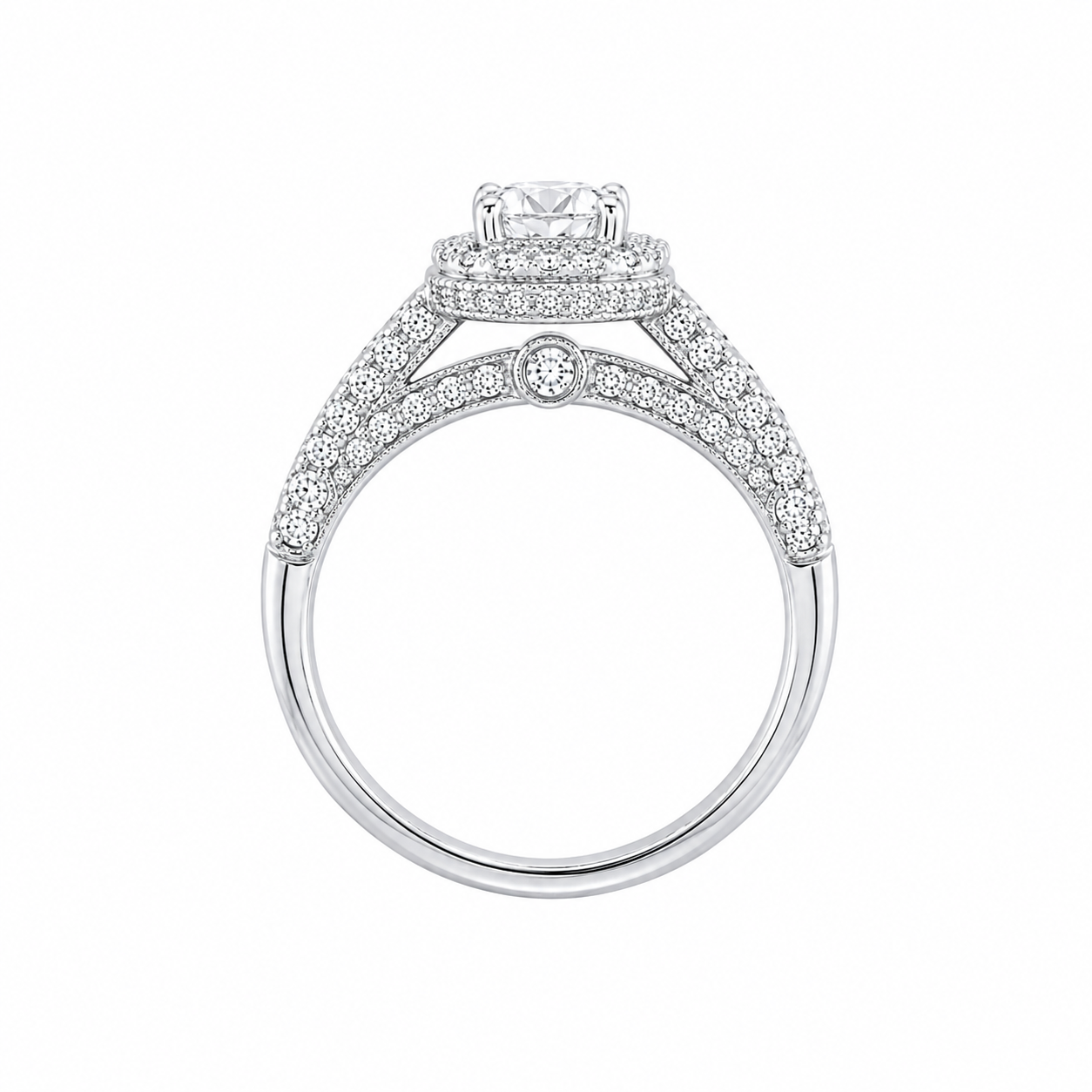 Diamond Halo Engagement Ring