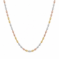 14K Tri-Color Typhoon Bead Necklace