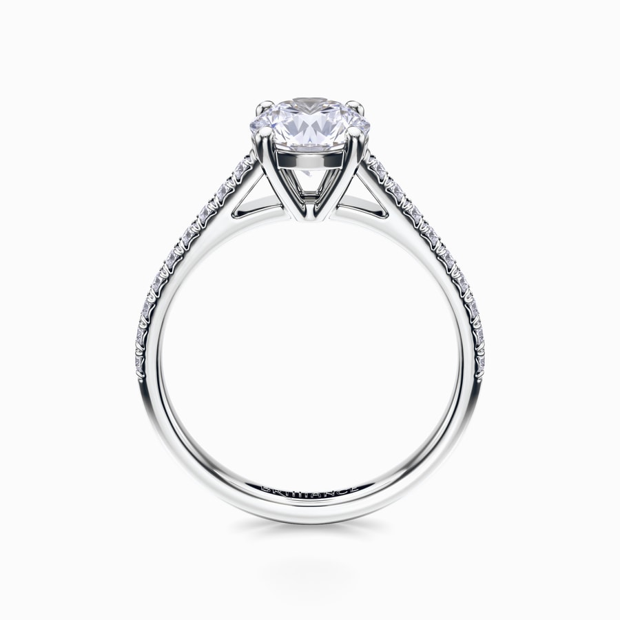 Royal Diamond Engagement Ring in White Gold