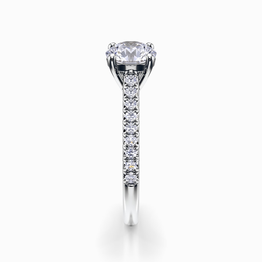 Royal Diamond Engagement Ring in White Gold