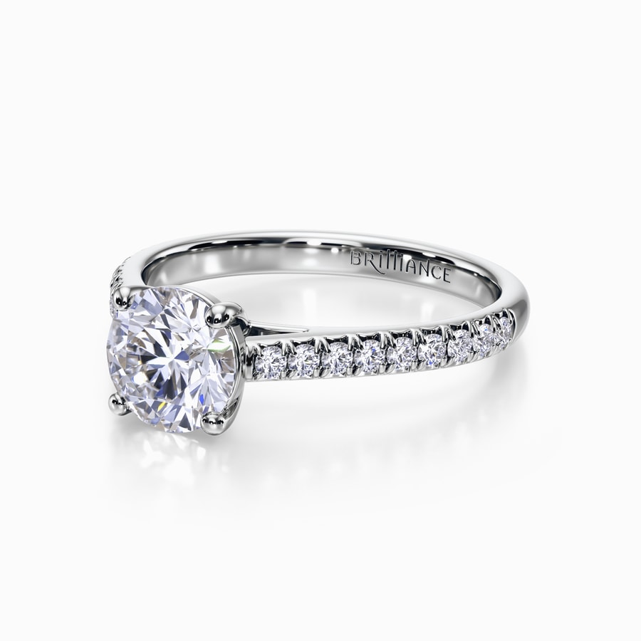 Royal Diamond Engagement Ring in White Gold