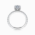 Engagement Ring With Diamond Prongs In White Gold