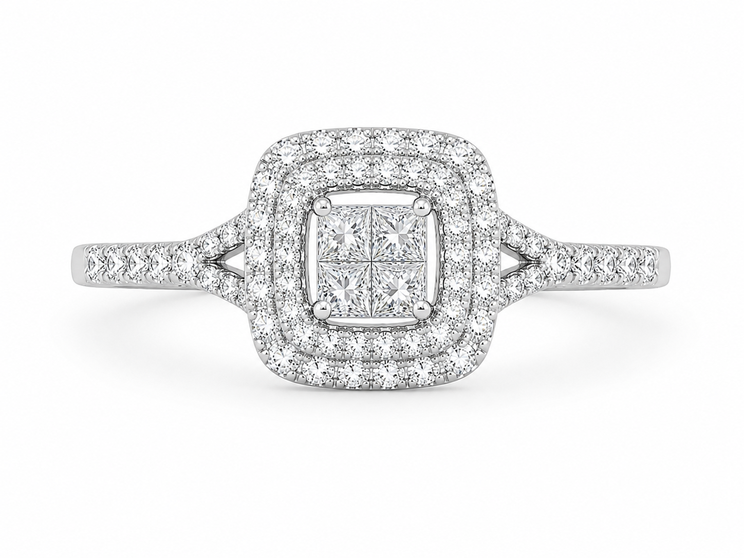 Diamond Double Halo Ring
