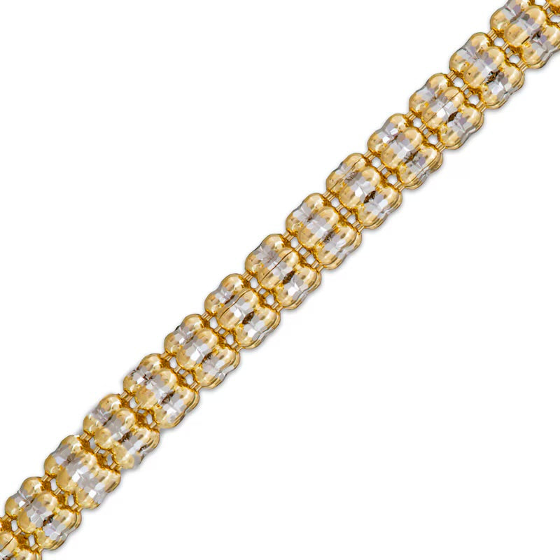 14K Diamond-Cut Gold Bracelet