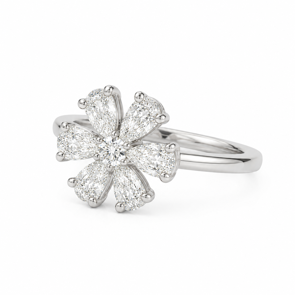 Flower Diamond Ring