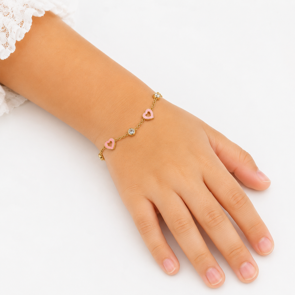 14K Gold Kids Charm Bracelet