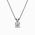 1/2 Carat Lab Grown Cushion Pendant in White Gold