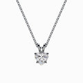 1/2 Carat Lab Grown Heart Pendant in White Gold