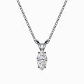 1/2 Carat Lab Grown Marquise Pendant in White Gold