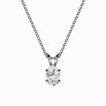 1/2 Carat Lab Diamond Oval Pendant in White Gold