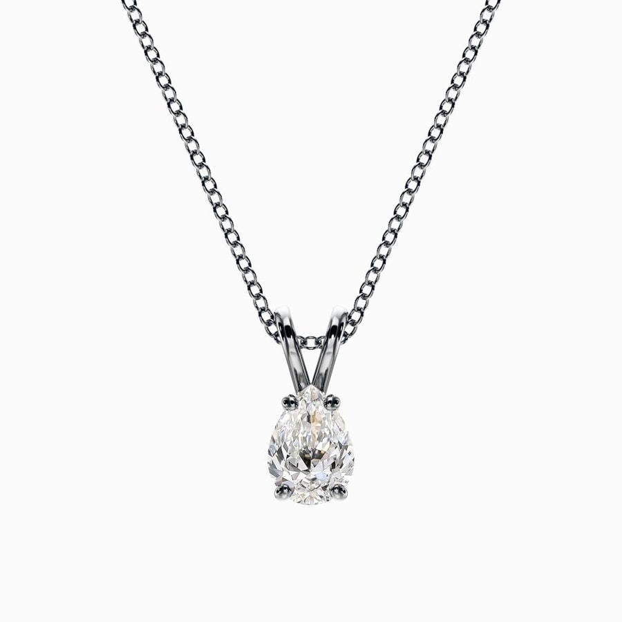 1/2 Carat Lab Diamond Pear Pendant in White Gold