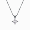 1/2 Carat Lab Diamond Princess Pendant in White Gold