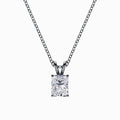 1/2 Carat Lab Grown Radiant Pendant in White Gold