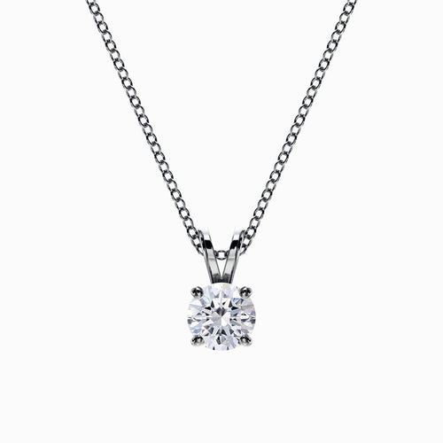 1/2 Carat Lab Diamond Pendant in White Gold