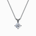 1/2 Carat Lab Grown Asscher Pendant in White Gold