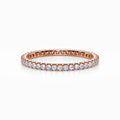 Scalloped Diamond Eternity Ring in Rose Gold (0.42 Carat)