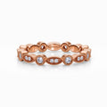 Vintage Edwardian Diamond Eternity Band In Rose Gold