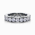 Channel Set Diamond Eternity Ring In White Gold (2.98 Carat)