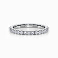 Petite Pave Diamond Eternity Ring In White Gold (0.83 Carat)