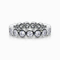 Bezel Set Diamond Eternity Ring in White Gold (1.98 Carat)