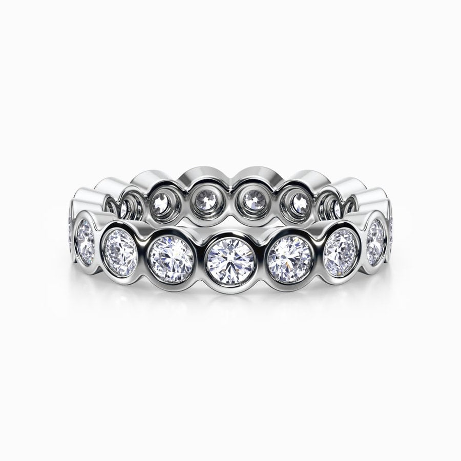 Bezel Set Diamond Eternity Ring in Platinum (1.98 Carat)