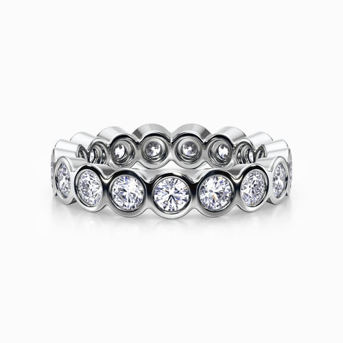 Bezel Set Diamond Eternity Ring in Platinum (1.98 Carat)