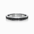 Channel Set Black Diamond Eternity Ring In Platinum