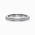 Pave Diamond Eternity Ring In White Gold (0.48 Carat)