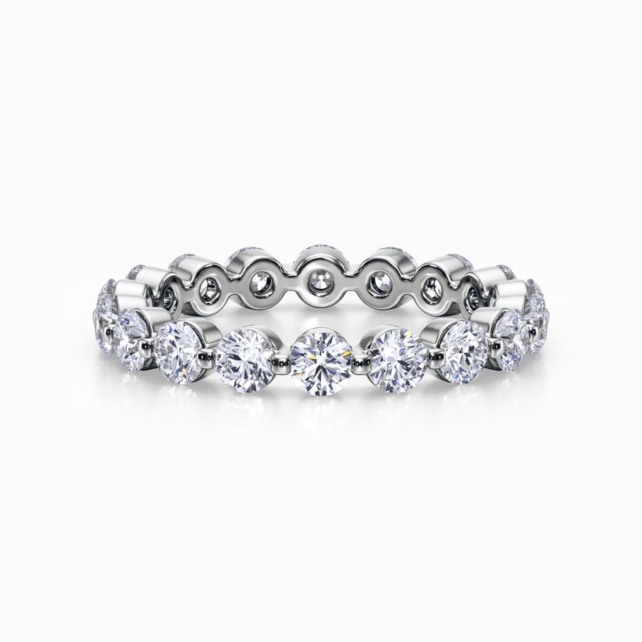 Floating Diamond Eternity Ring in White Gold (1.98 Carat)