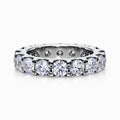Scallop Diamond Eternity Ring In Platinum (3.98 Carat)
