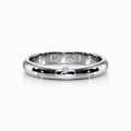Inset Diamond Wedding Ring in White Gold (3 mm)