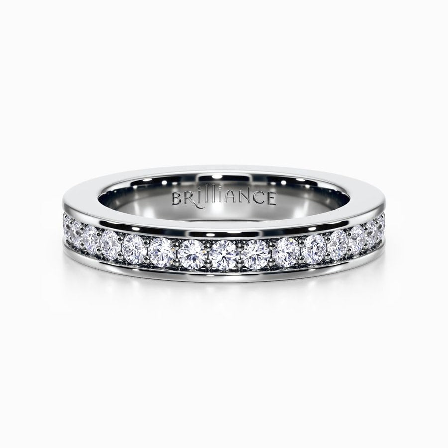 Scintillating Pave Diamond Eternity Ring in Platinum (0.98 Carat)