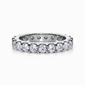 Scalloped Diamond Eternity Ring In White Gold (1.98 Carat)
