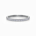 Scalloped Diamond Eternity Ring in Platinum (0.42 Carat)