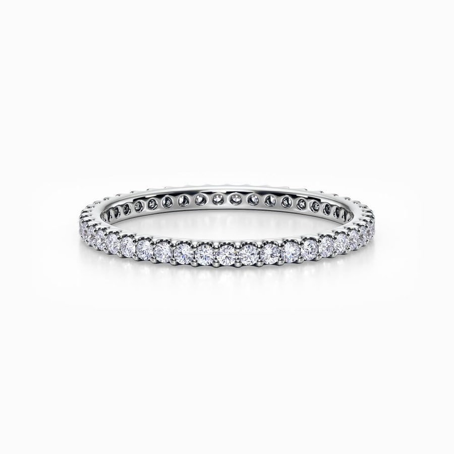 Scalloped Diamond Eternity Ring in Platinum (0.42 Carat)