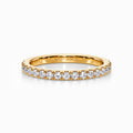 Petite Pave Diamond Eternity Ring In Yellow Gold (0.83 Carat)